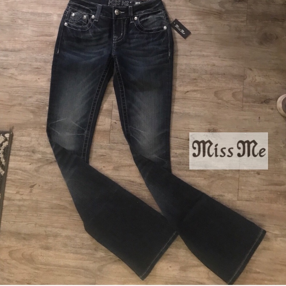 Miss Me Dark Denim Boot Cut Jeans